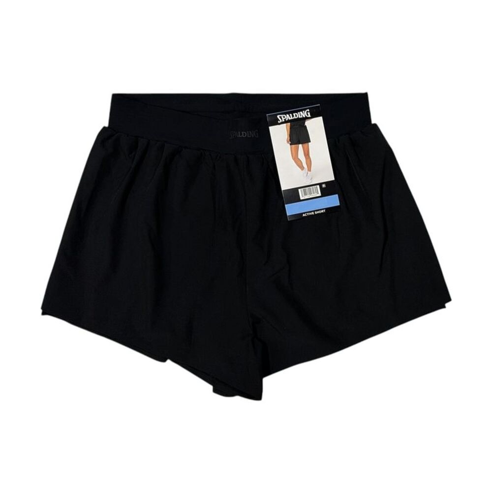 Spalding Women's Lightweight Stretch Fit Active Short - Black
